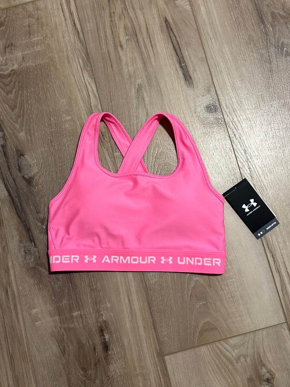 *SOLD* Pink Under Armour sports bra - MEDIUM - NWT